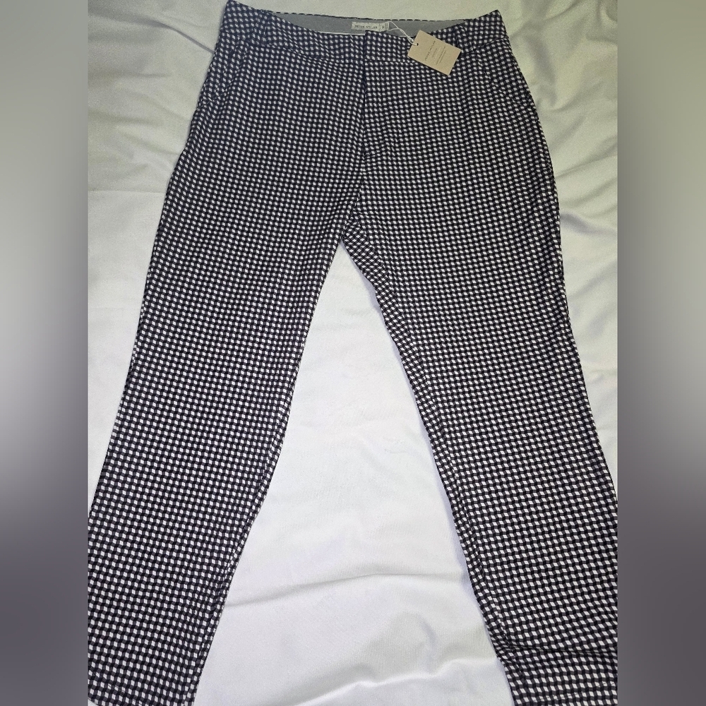 ⛳️ Peter Millar Gingham Print Ankle Golf Pants- Women's Size 16   NWT $155